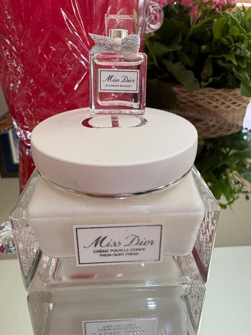 Dior Large Original 5.1 oz. Body Creme plus mini Miss Dior Blooming Bouquet